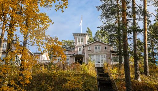 Hotel Punkaharju during autumn in Finland