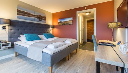 Double bedroom at Beitostølen Resort in Norway