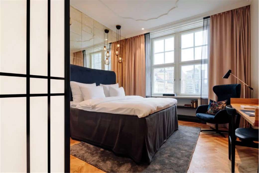 Superior double room at Amerikalinjen Hotel, Oslo, Norway