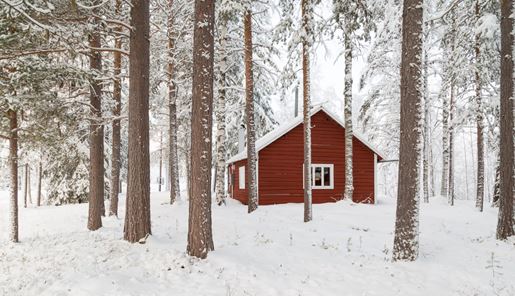 Loggers Lodge in winter, Swedish Lapland