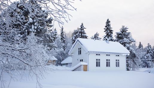Tolonen House in winter, Art Hotel, Swedish Lapland