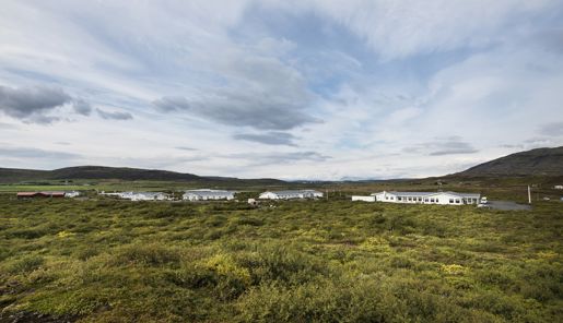 Exterior in summer at Hotel Grimsborgir in South Iceland