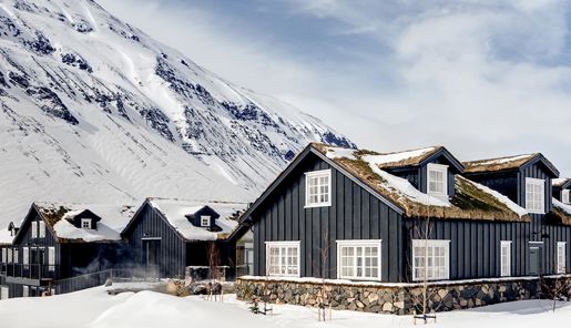 Panoramic view of Deplar Farm in North Iceland
