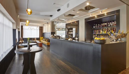 Bar area at Hotel Kea in Akureyri North Iceland.