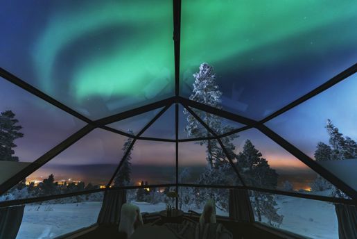 Winter 2019 Aurora Borealis View From Glass Igloo 01
