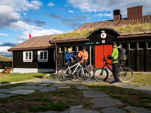 Cyclists At Grimsdalshytta Lodge