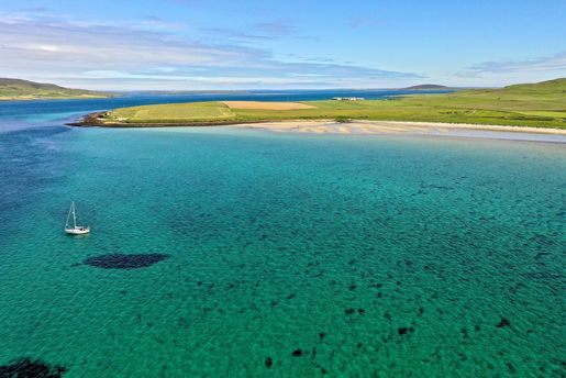 Aikerness Bay on the northwest coast of Mainland Orkney in Scotland