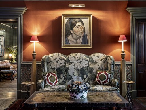The Fife Arms, Braemar Reception With Lucian Freud Painting 'Child Portrait', Photo Credit Sim Canetty Clarke