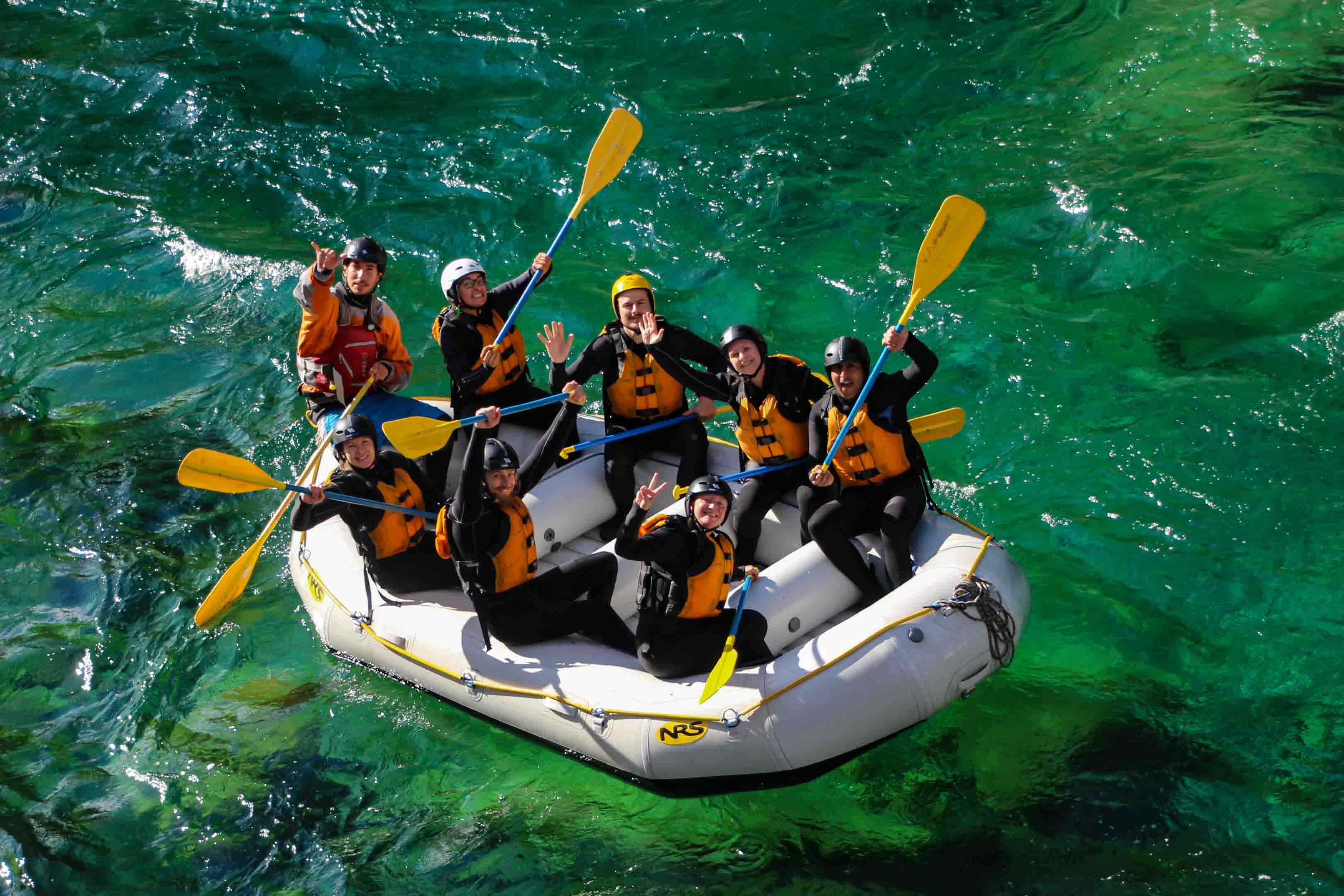 Rafting in Voss, Norway, on a sunny day