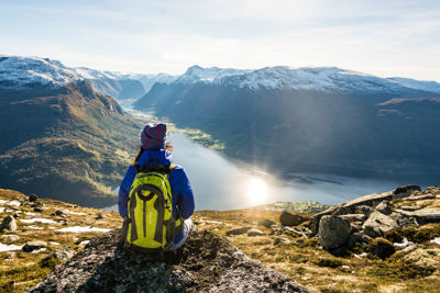 Hiking at Loen Skylift in Norway