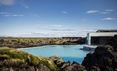 The blue lagoon running outside the Silica Hotel in South Iceland