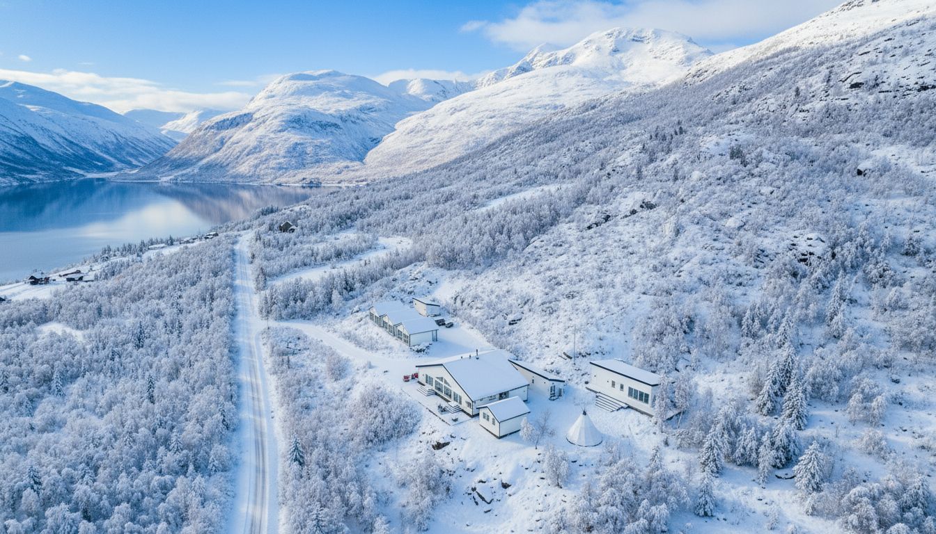 Arctic Panorama Lodge In Spring Winter