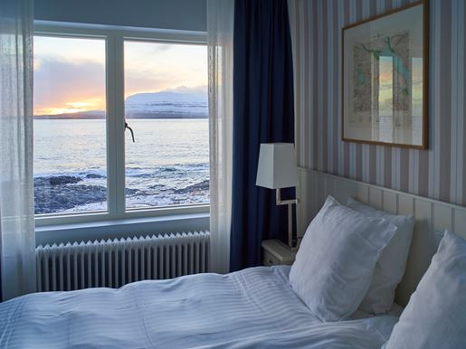 Sunset from bedroom at  Havgrim Seaside Hotel 1948