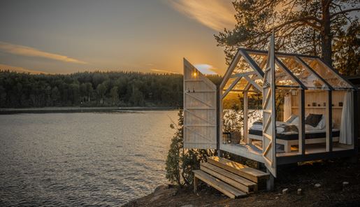 Lakeside cabin at The 72 Hour Cabin, Sweden