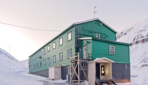 Exterior View of Coal Miner's Cabin, Svalbard