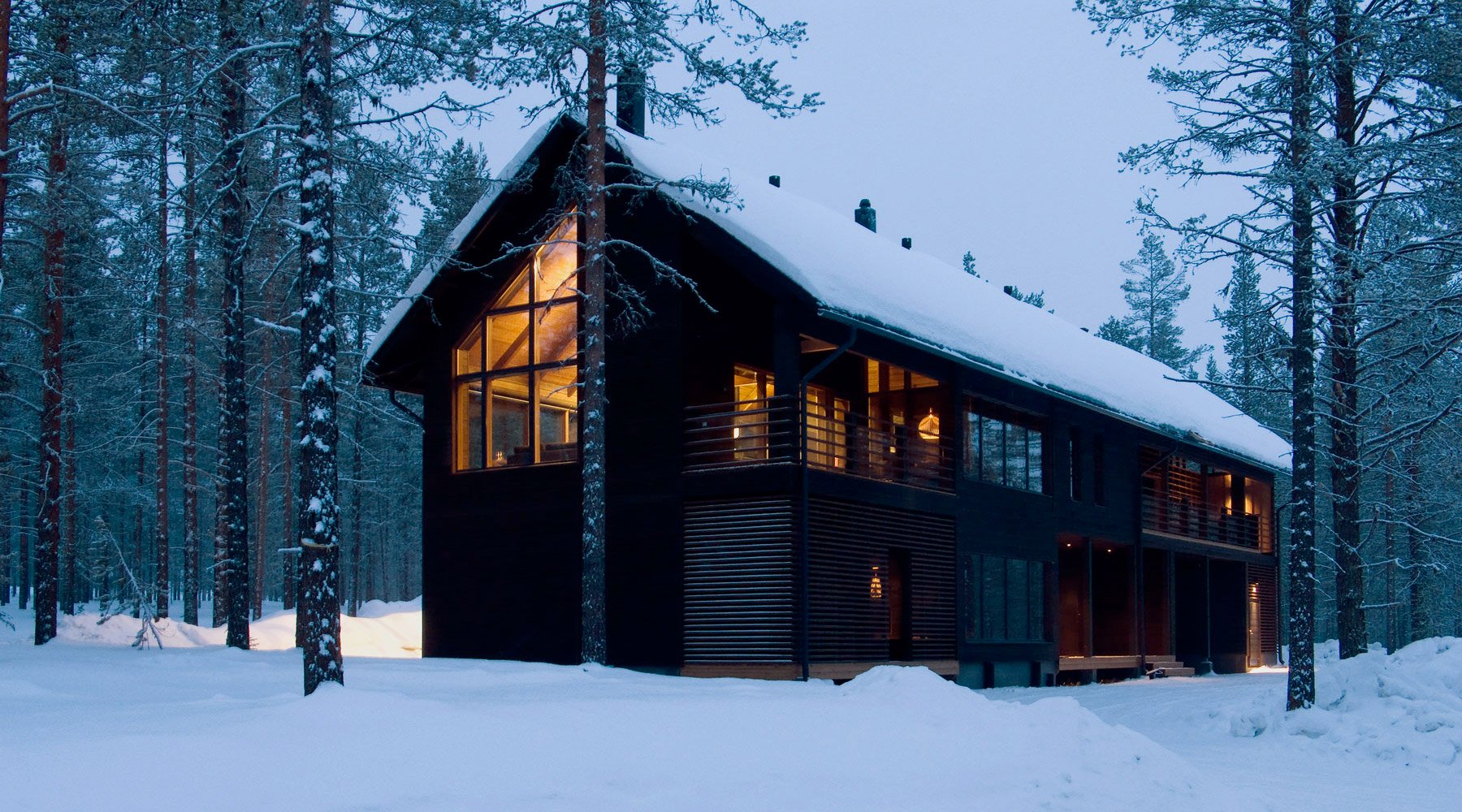 Exterior of Levi Spirit cabin in Finland