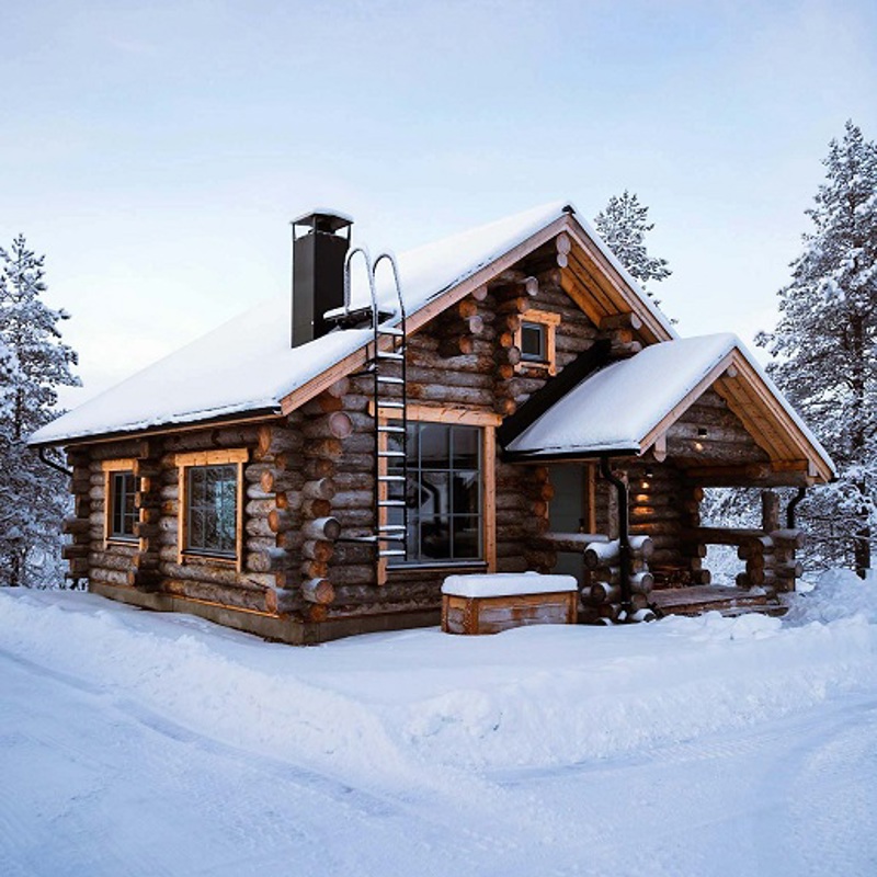 Riverside Log Cabin Exterior