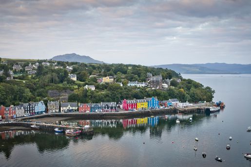 The town of Tobermory on the island of Mull in the Inner Hebrides, Scotland