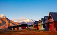 Colourful huts at the basecamp of Longyearbyen in Svalbard.