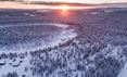 Aerial view at Aurora Village, Finnish Lapland