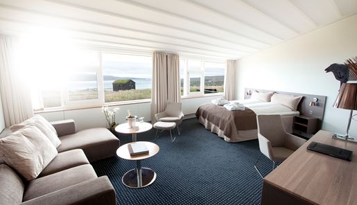 Bridal Suite interior at Hotel Foroyar in the Faroe Islands